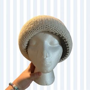 Elegant Cream Knit Hat